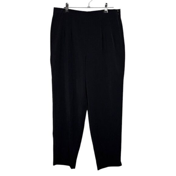 Eileen Fisher Organic Cotton Polyester Dress Pants Slacks Trousers Black Size 10 - Picture 2 of 13